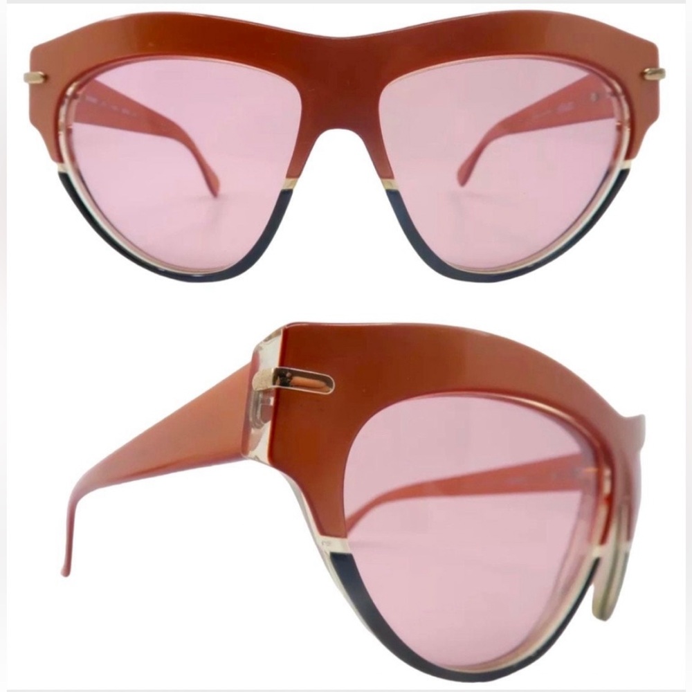 1980’s Silhouette Austria Colorblock Sunglasses, Angular Sunglasses, Mod 3062